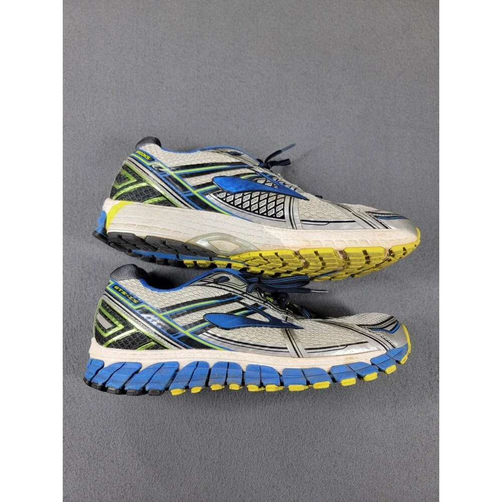 Brooks Adrenaline GTS 15 Shoes‎ Mens Size 10 Blue Gray Running Athletic Sneakers